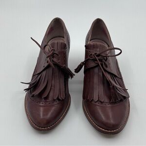 Tracy Reese Dark Brown Fringe Ankle Booties